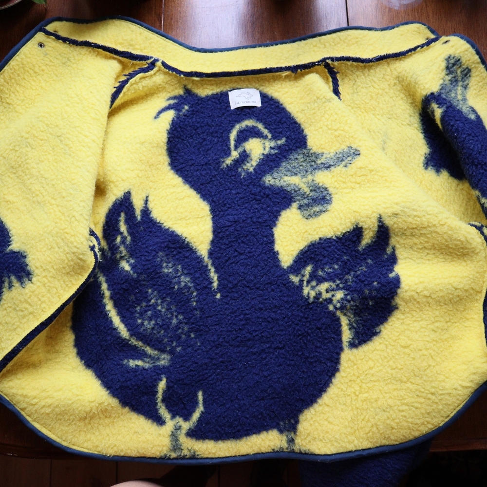Upcycled Duck Jacket for spring made with a vintage blanket L - XL - Picture 7 of 9